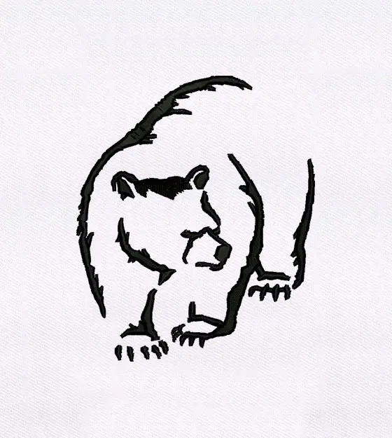 Bear Outline Embroidery Design