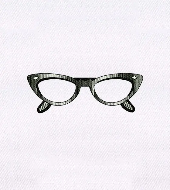Vintage Glasses Embroidery Design