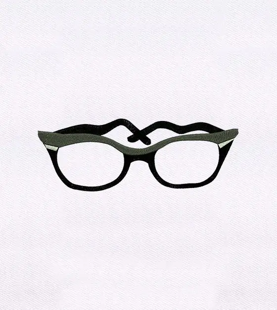 Vintage Eyeglasses Embroidery Design – Retro