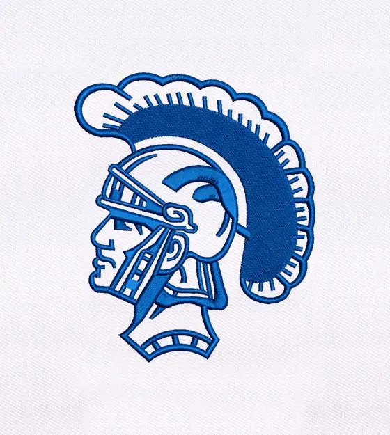 Spartan Warrior Head Embroidery Design