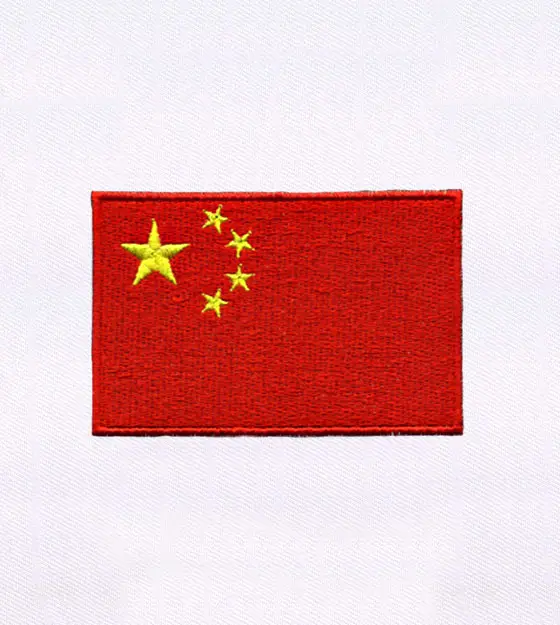China Flag Embroidery Design