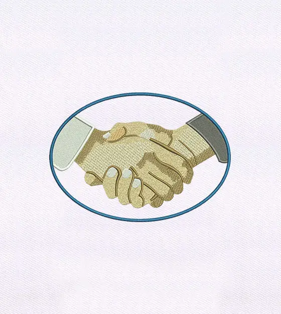 Partnership Symbol Embroidery Design
