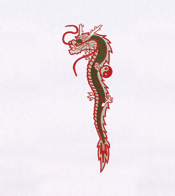 Chinese Dragon Embroidery Design – Yin