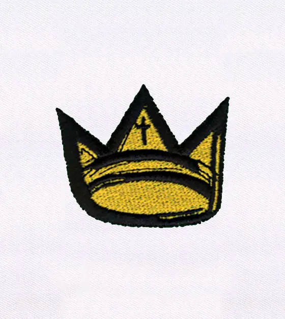 Gold Crown Embroidery Design