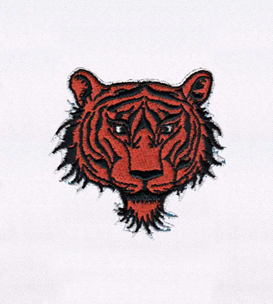 Tiger Head Embroidery Design
