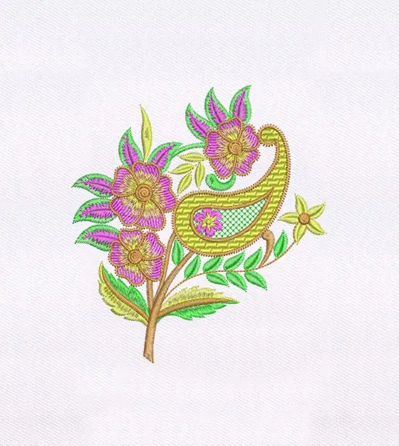 Floral Paisley Embroidery Design