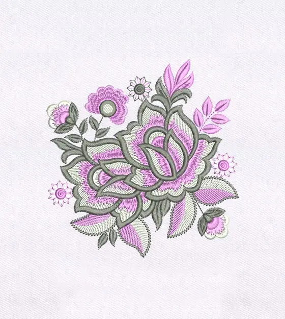 Elegant Floral Embroidery Design