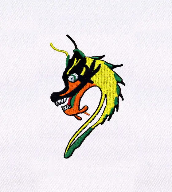 Dragon Head Embroidery Design