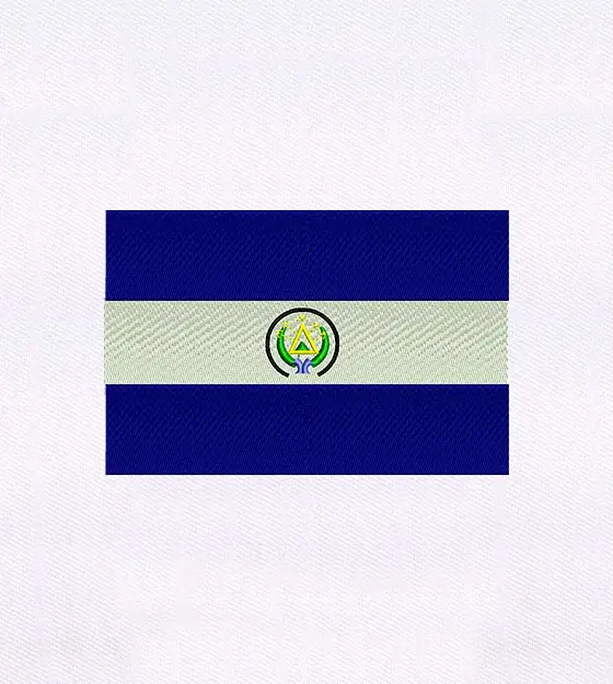 El Salvador Flag Embroidery Design