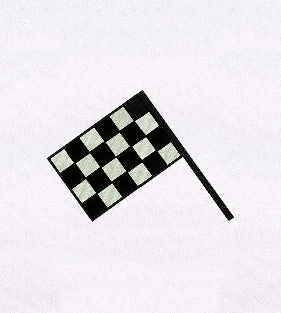 Checkered Racing Flag Embroidery Design