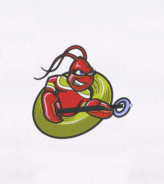 Red Ant Mascot Embroidery Design