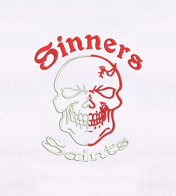 Sinners & Saints Skull Embroidery Design