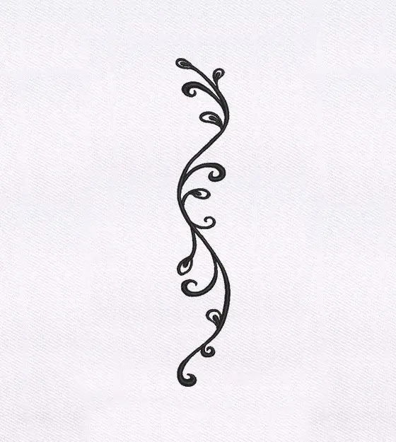 Elegant Swirl Border Embroidery Design