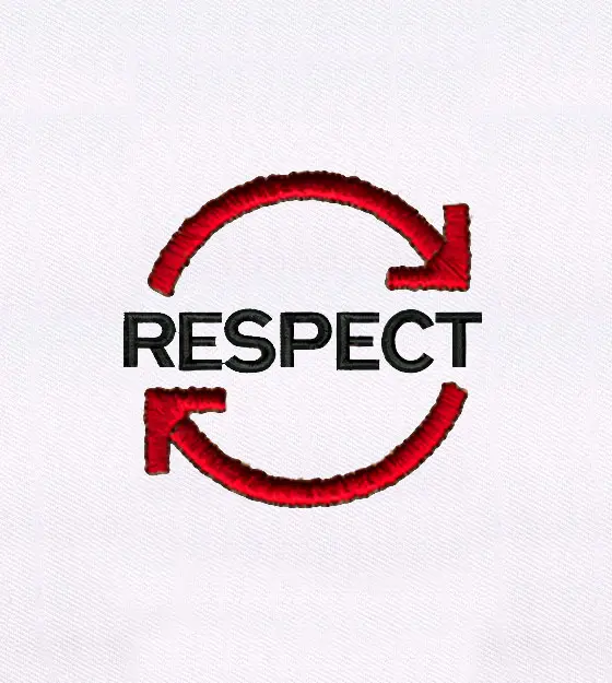 Respect Symbol Embroidery Design