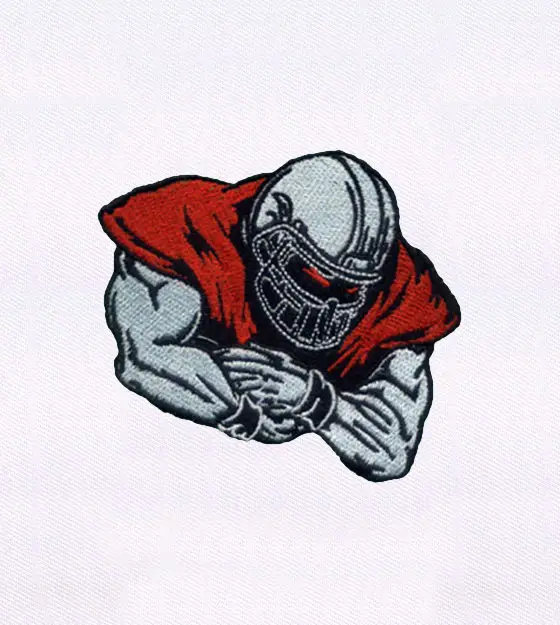 American Football Warrior Mascot Embroidery Design