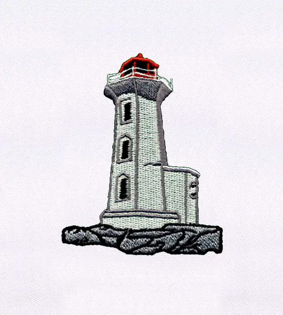 Classic Lighthouse Embroidery Design