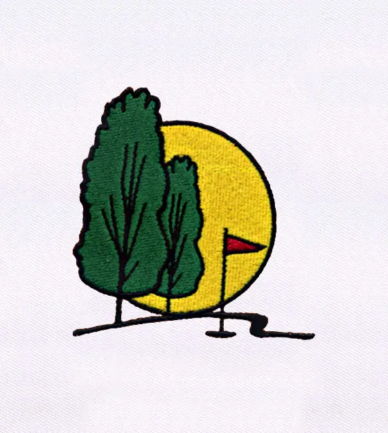 Golf Course Landscape Embroidery Design