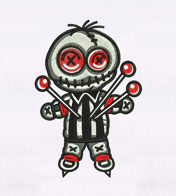 Voodoo Doll Mascot Embroidery Design