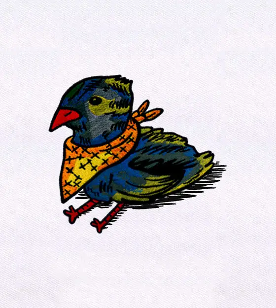 Bandana Bird Embroidery Design