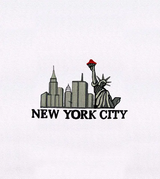 New York City Skyline Embroidery Design