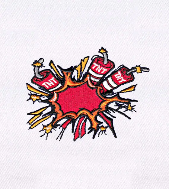 Tnt Dynamite Explosion Embroidery Design