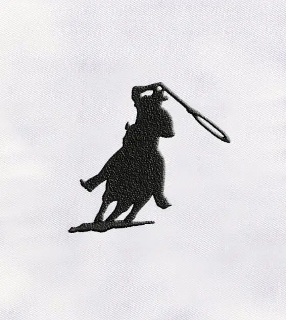 Horseman Roping Silhouette Embroidery Design