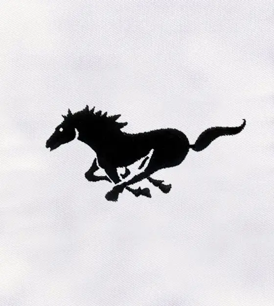 Black Galloping Horse Silhouette Embroidery Design