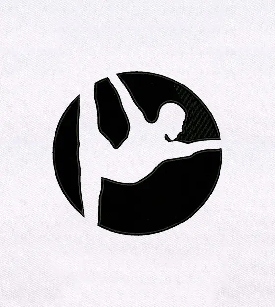Yoga Practicing Woman Embroidery Design
