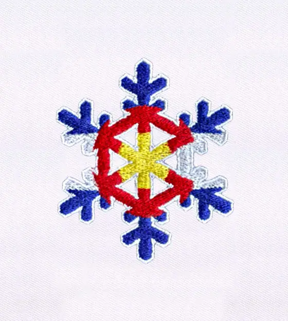 Colorful and Chilly Snowflake Embroidery Design