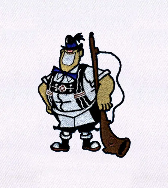 Musket Armored Hunter Man Embroidery Design