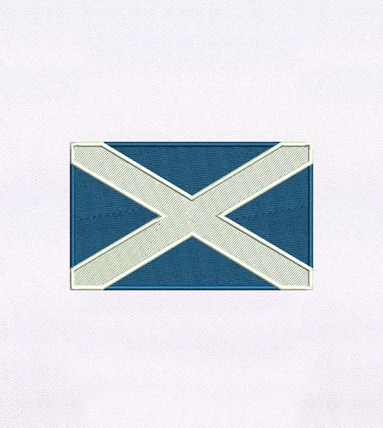 Proudly Flailing Flag of Scotland Embroidery Design