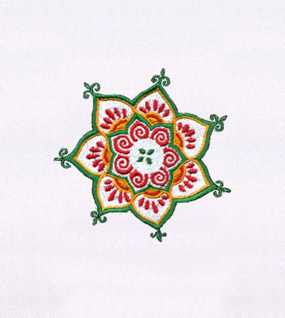 Imaginatively Detailed Flowers Embroidery Design