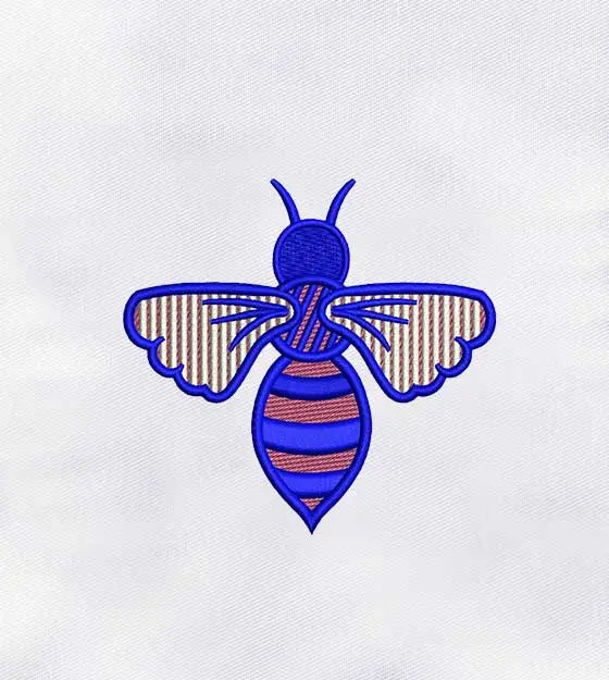 Graceful Back Pose Animal Bee Embroidery Design