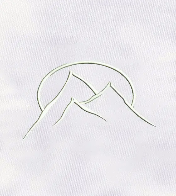 Mystery Mountain Outlines Embroidery Design