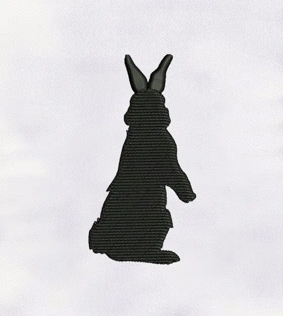 Adorable Rabbit Back Animal Embroidery Design