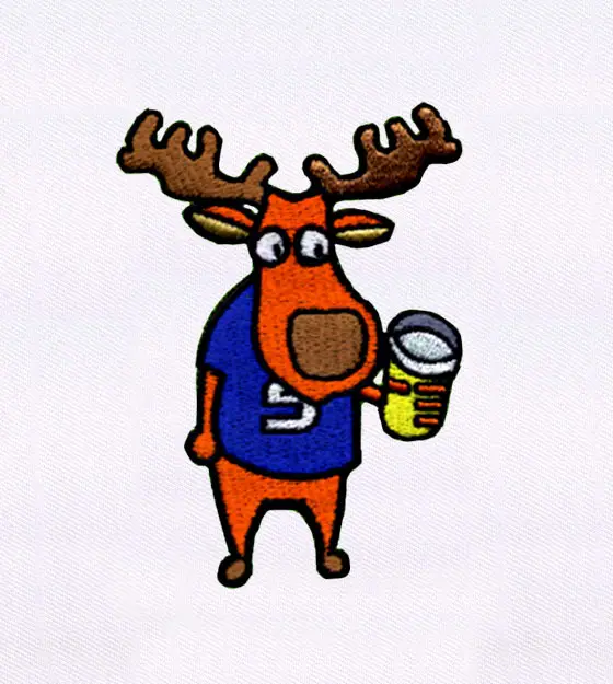 Fashionable Stag Deer Embroidery Design