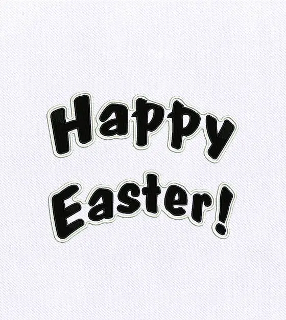 Engaging Happy Easter Embroidery Design