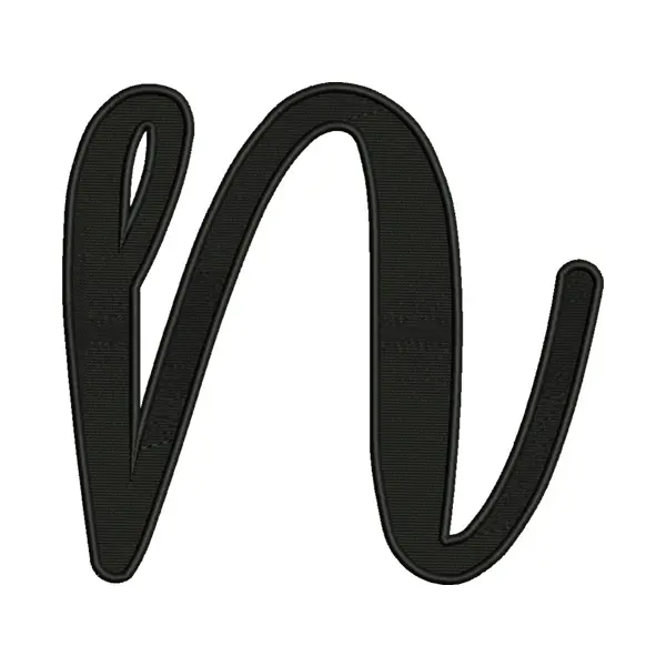 Lowercase Letter “n” Embroidery Design
