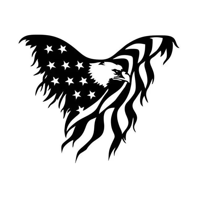 تصميم تطريز لنسر مع علم USA