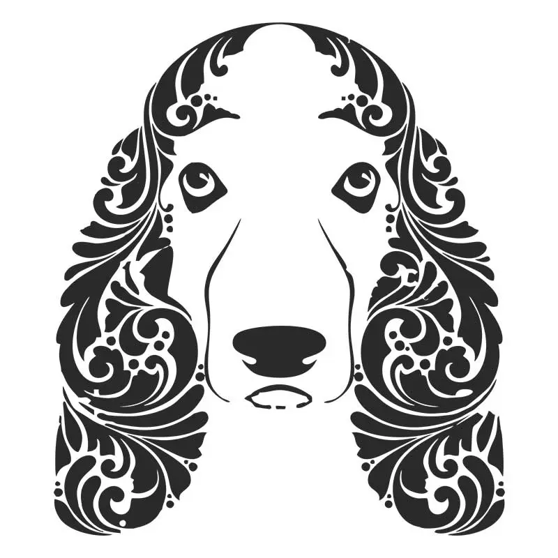 Basset Hound Dog Silhouette Art