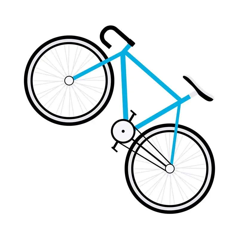 Blue Bicycle Vector Art
