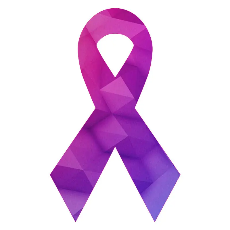 Purple Colored Breast Cancer Vector Art