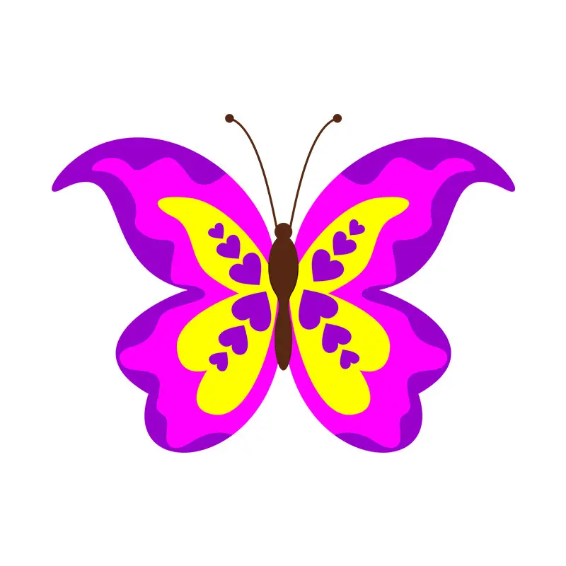 Lilac Inspired Butterfly Vector Art