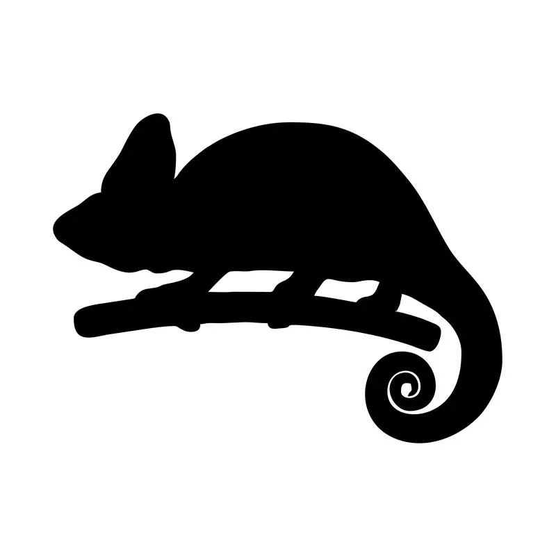 Exotic Chameleon Silhouette Art