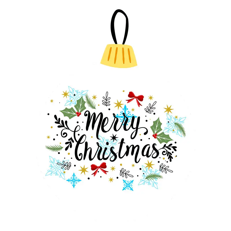 Captivating Merry Christmas Wish Bauble Vector Art