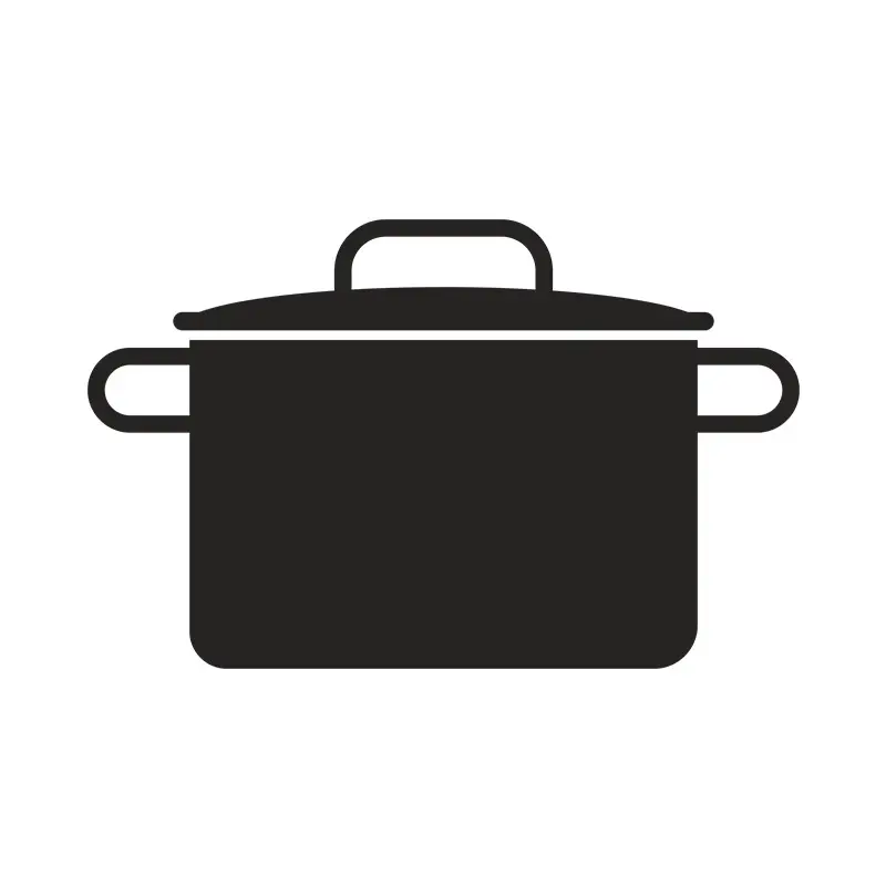 Robust Stock Pot Silhouette Art
