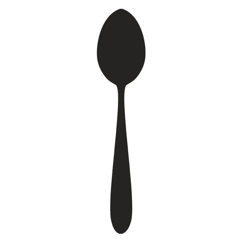 Durable Table Spoon Silhouette Art