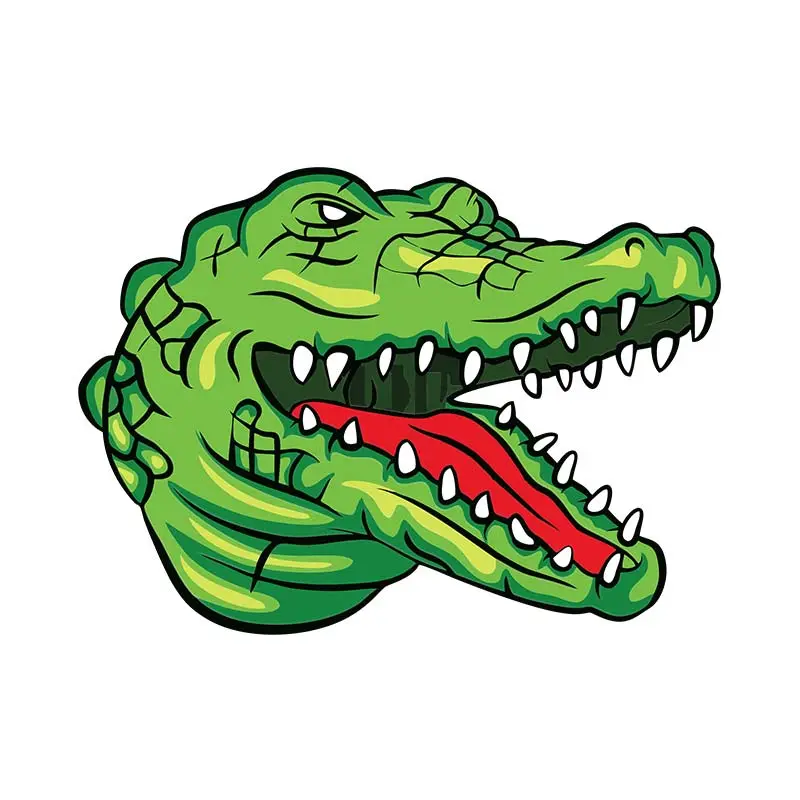 Hissing Crocodile Face Vector Art