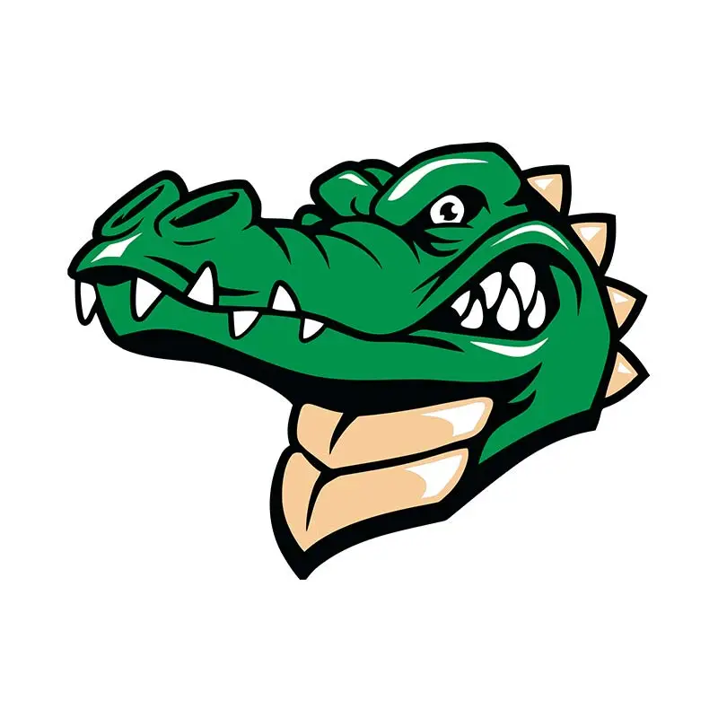 Thrilled Crocodile Face Vector Art