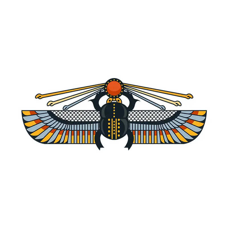 Egyptian Scarab Beetle Vector Art